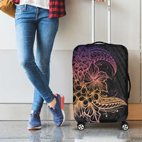 Floral Polynesian Hibiscus Tattoo Luggage Cover Peach Gradient Style LT9 - Polynesian Pride