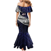 Custom Samoa Rugby Pacific Family Matching Mermaid Dress and Hawaiian Shirt Samoan Warrior Tribal Pattern LT9 - Polynesian Pride