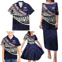 Custom Samoa Rugby Pacific Family Matching Puletasi and Hawaiian Shirt Samoan Warrior Tribal Pattern LT9 - Polynesian Pride