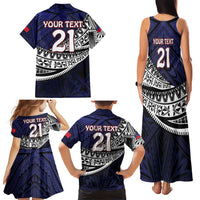 Custom Samoa Rugby Pacific Family Matching Tank Maxi Dress and Hawaiian Shirt Samoan Warrior Tribal Pattern LT9 - Polynesian Pride