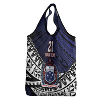Custom Samoa Rugby Pacific Grocery Bag Samoan Warrior Tribal Pattern LT9 - Polynesian Pride