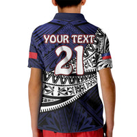 Custom Samoa Rugby Pacific Kid Polo Shirt Samoan Warrior Tribal Pattern LT9 - Polynesian Pride
