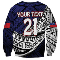 Custom Samoa Rugby Pacific Sweatshirt Samoan Warrior Tribal Pattern LT9 - Polynesian Pride