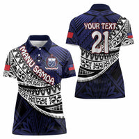 Custom Samoa Rugby Pacific Women Polo Shirt Samoan Warrior Tribal Pattern LT9 - Polynesian Pride