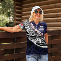 Custom Samoa Rugby Pacific Women Polo Shirt Samoan Warrior Tribal Pattern LT9 - Polynesian Pride