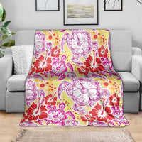 Palaka with Honu and Hibiscus Blanket Hawaiian Heritage Spirit - Polynesian Pride