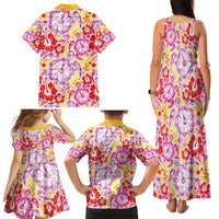 Palaka with Honu and Hibiscus Family Matching Tank Maxi Dress and Hawaiian Shirt Hawaiian Heritage Spirit - Polynesian Pride