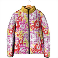 Palaka with Honu and Hibiscus Padded Jacket Hawaiian Heritage Spirit - Polynesian Pride