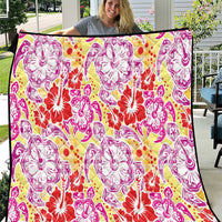 Palaka with Honu and Hibiscus Quilt Hawaiian Heritage Spirit - Polynesian Pride