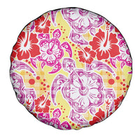 Palaka with Honu and Hibiscus Spare Tire Cover Hawaiian Heritage Spirit - Polynesian Pride