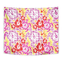 Palaka with Honu and Hibiscus Tapestry Hawaiian Heritage Spirit - Polynesian Pride