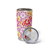 Palaka with Honu and Hibiscus Tumbler Cup Hawaiian Heritage Spirit - Polynesian Pride
