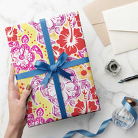Palaka with Honu and Hibiscus Wrapping Paper Hawaiian Heritage Spirit - Polynesian Pride