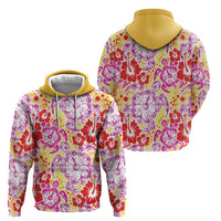 Palaka with Honu and Hibiscus Zip Hoodie Hawaiian Heritage Spirit - Polynesian Pride
