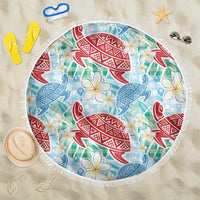 Palaka with Honu and Plumeria Beach Blanket Hawaiian Heritage Spirit - Polynesian Pride