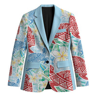 Palaka with Honu and Plumeria Blazer Hawaiian Heritage Spirit - Polynesian Pride
