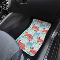 Palaka with Honu and Plumeria Car Mats Hawaiian Heritage Spirit - Polynesian Pride