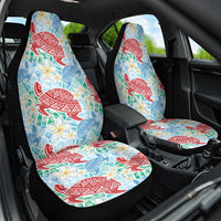 Palaka with Honu and Plumeria Car Seat Cover Hawaiian Heritage Spirit - Polynesian Pride