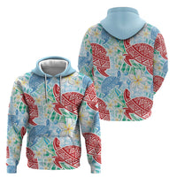 Palaka with Honu and Plumeria Hoodie Hawaiian Heritage Spirit - Polynesian Pride