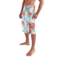 Palaka with Honu and Plumeria Lavalava Hawaiian Heritage Spirit - Polynesian Pride