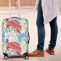 Palaka with Honu and Plumeria Luggage Cover Hawaiian Heritage Spirit - Polynesian Pride