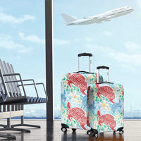 Palaka with Honu and Plumeria Luggage Cover Hawaiian Heritage Spirit - Polynesian Pride