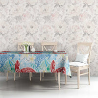 Palaka with Honu and Plumeria Tablecloth Hawaiian Heritage Spirit - Polynesian Pride