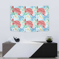 Palaka with Honu and Plumeria Tapestry Hawaiian Heritage Spirit - Polynesian Pride