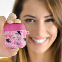 Pink Palaka Crane and Flowers AirPods Case Japan Heritage Spirit LT9 - Polynesian Pride