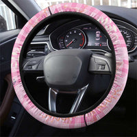 Pink Palaka Crane and Flowers Steering Wheel Cover Japan Heritage Spirit - Polynesian Pride