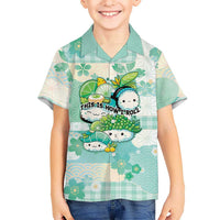 Personalized Japanese Kawaii Sushi Kid Hawaiian Shirt Green Wagara Palaka This Is How I Roll