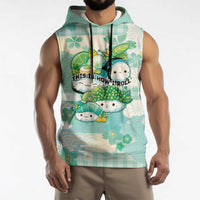 Personalized Japanese Kawaii Sushi Sleeveless Hoodie Green Wagara Palaka This Is How I Roll