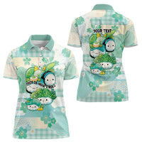 Personalized Japanese Kawaii Sushi Women Polo Shirt Green Wagara Palaka This Is How I Roll