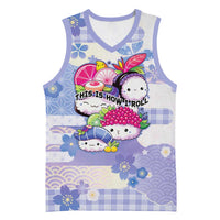 Personalized Japanese Kawaii Sushi Basketball Jersey Blue Wagara Palaka This Is How I Roll