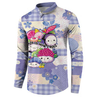 Personalized Japanese Kawaii Sushi Button Sweatshirt Blue Wagara Palaka This Is How I Roll