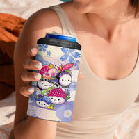 Personalized Japanese Kawaii Sushi 4 in 1 Can Cooler Tumbler Blue Wagara Palaka This Is How I Roll