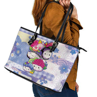 Japanese Kawaii Sushi Leather Tote Bag Blue Wagara Palaka This Is How I Roll