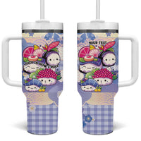 Personalized Japanese Kawaii Sushi Tumbler With Handle Blue Wagara Palaka This Is How I Roll