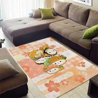 Japanese Kawaii Sushi Area Rug Peach Wagara Palaka This Is How I Roll