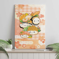 Japanese Kawaii Sushi Canvas Wall Art Peach Wagara Palaka This Is How I Roll