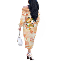 Personalized Japanese Kawaii Sushi Off The Shoulder Long Sleeve Dress Peach Wagara Palaka This Is How I Roll