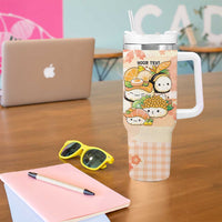 Personalized Japanese Kawaii Sushi Tumbler With Handle Peach Wagara Palaka This Is How I Roll