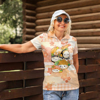 Personalized Japanese Kawaii Sushi Women Polo Shirt Peach Wagara Palaka This Is How I Roll