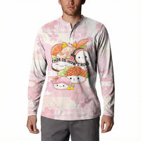 Personalized Japanese Kawaii Sushi Button Sweatshirt Pink Wagara Palaka This Is How I Roll