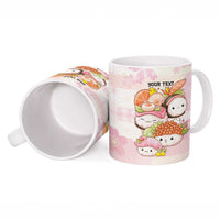 Personalized Japanese Kawaii Sushi Ceramic Mug Pink Wagara Palaka This Is How I Roll