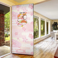 Personalized Japanese Kawaii Sushi Door Cover Pink Wagara Palaka This Is How I Roll LT9 - Polynesian Pride