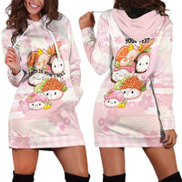 Personalized Japanese Kawaii Sushi Hoodie Dress Pink Wagara Palaka This Is How I Roll