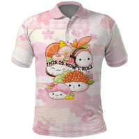 Personalized Japanese Kawaii Sushi Polo Shirt Pink Wagara Palaka This Is How I Roll