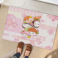 Japanese Kawaii Sushi Rubber Doormat Pink Wagara Palaka This Is How I Roll
