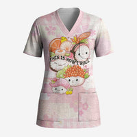 Personalized Japanese Kawaii Sushi Scrub Top Pink Wagara Palaka This Is How I Roll